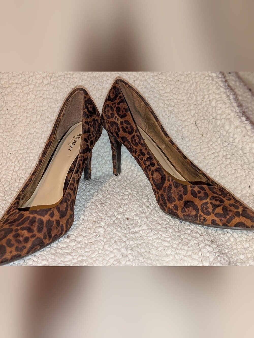 Old Navy Leopard Print Brown Pointed Toe Stiletto Heels